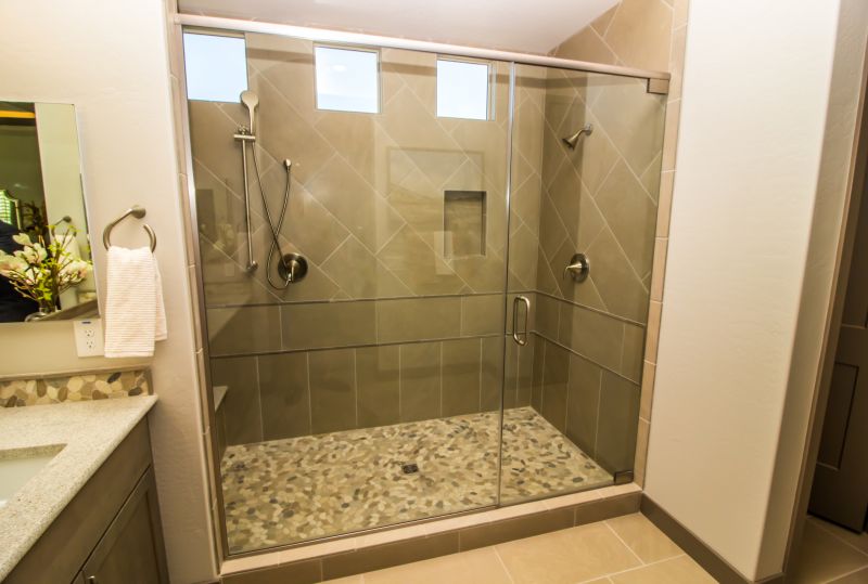 Small Bathroom Shower with Glass Doors